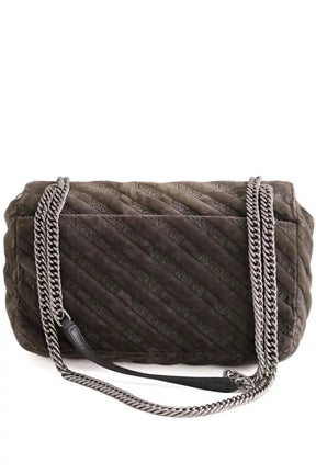 Sac porté épaule Balenciaga Kaki en Daim