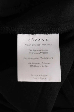 Pantalon Sézane Noir en Laine