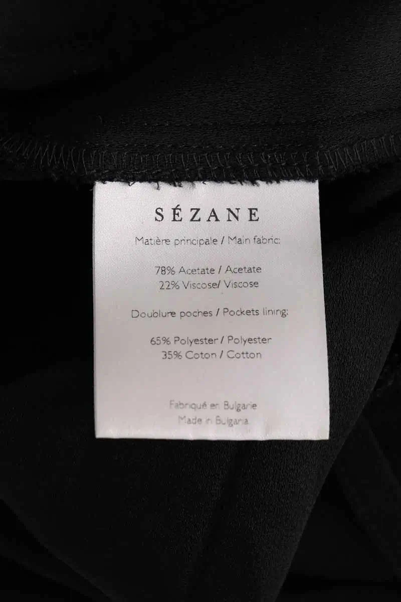 Pantalon Sézane Noir en Laine