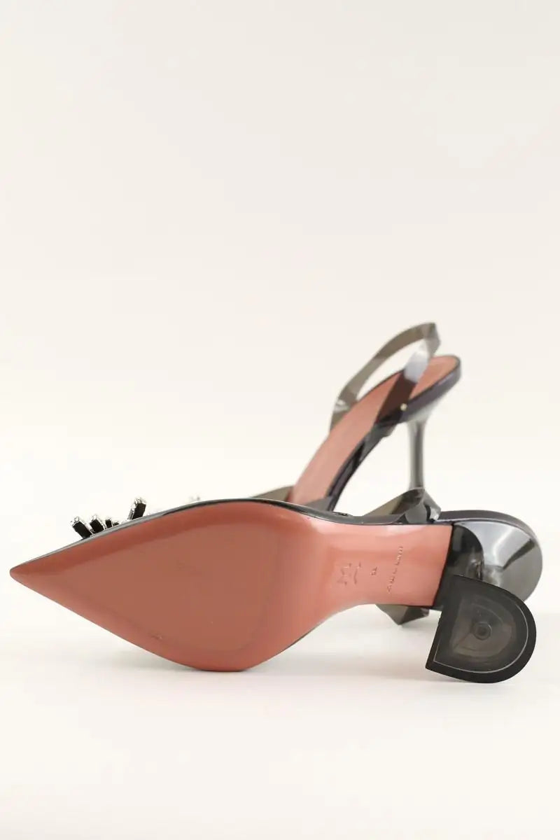 Talons Amina Muaddi Begum Noir