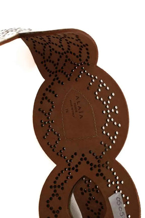 Ceinture en cuir Alaïa  Blanc