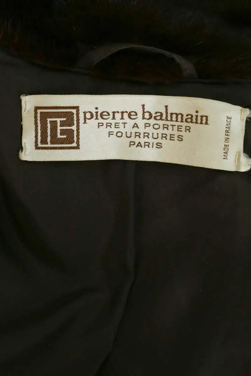 Manteau Balmain Marron en Fourrure
