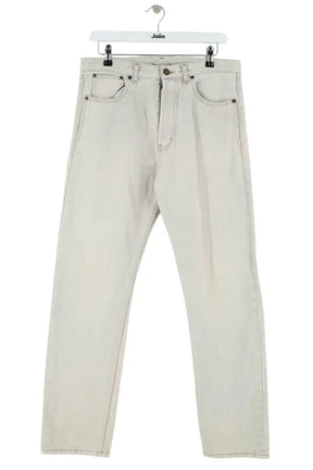 Jean droit Saint Laurent Gris en Coton, taille S - Seconde Main