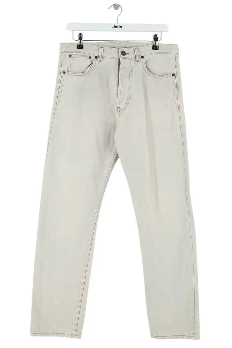 Jean droit Saint Laurent Gris en Coton, taille S - Seconde Main