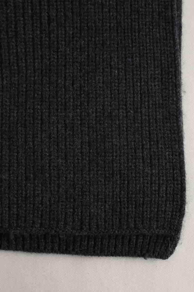 Écharpe Yves Salomon Anthracite en Laine