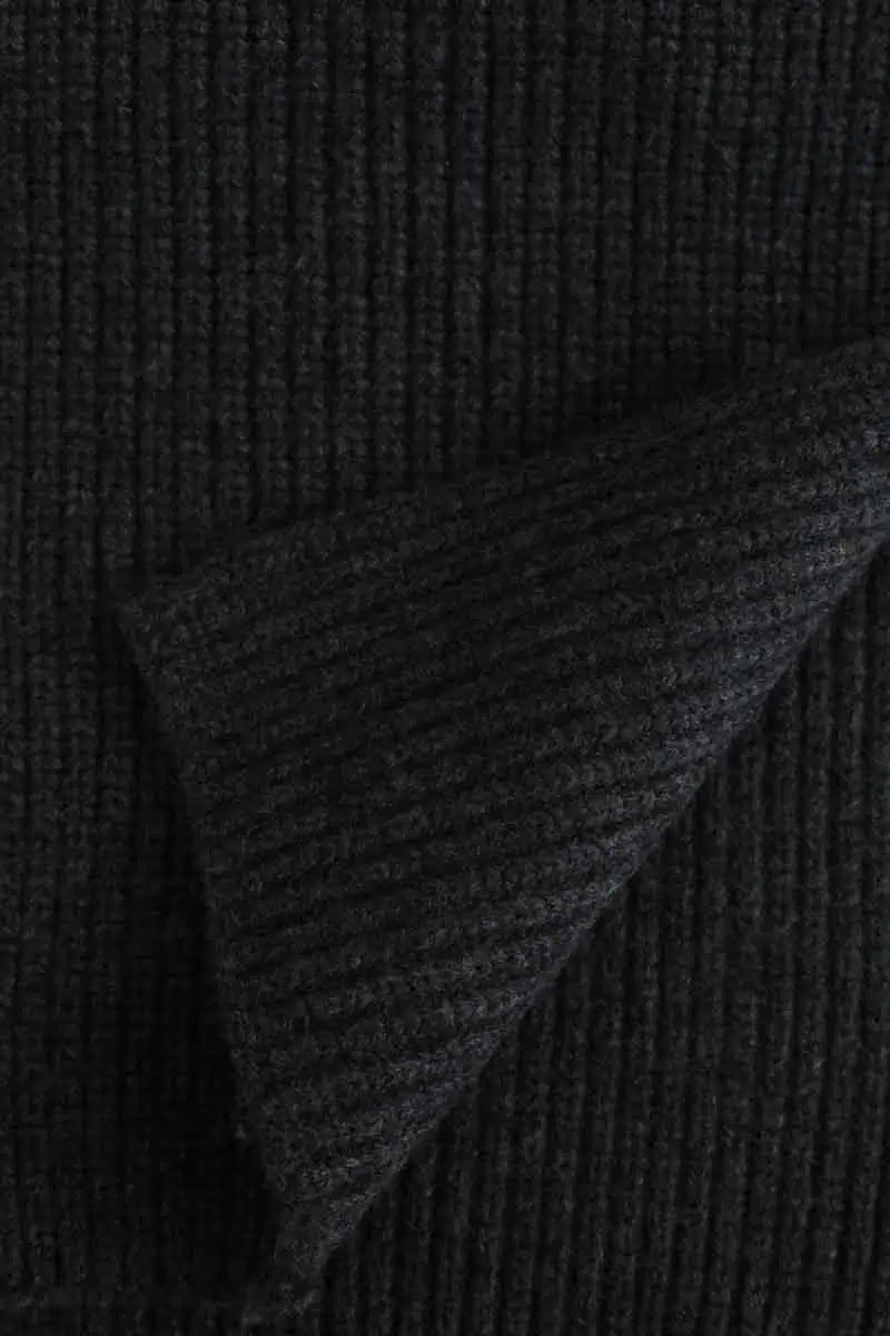 Écharpe Yves Salomon Anthracite en Laine