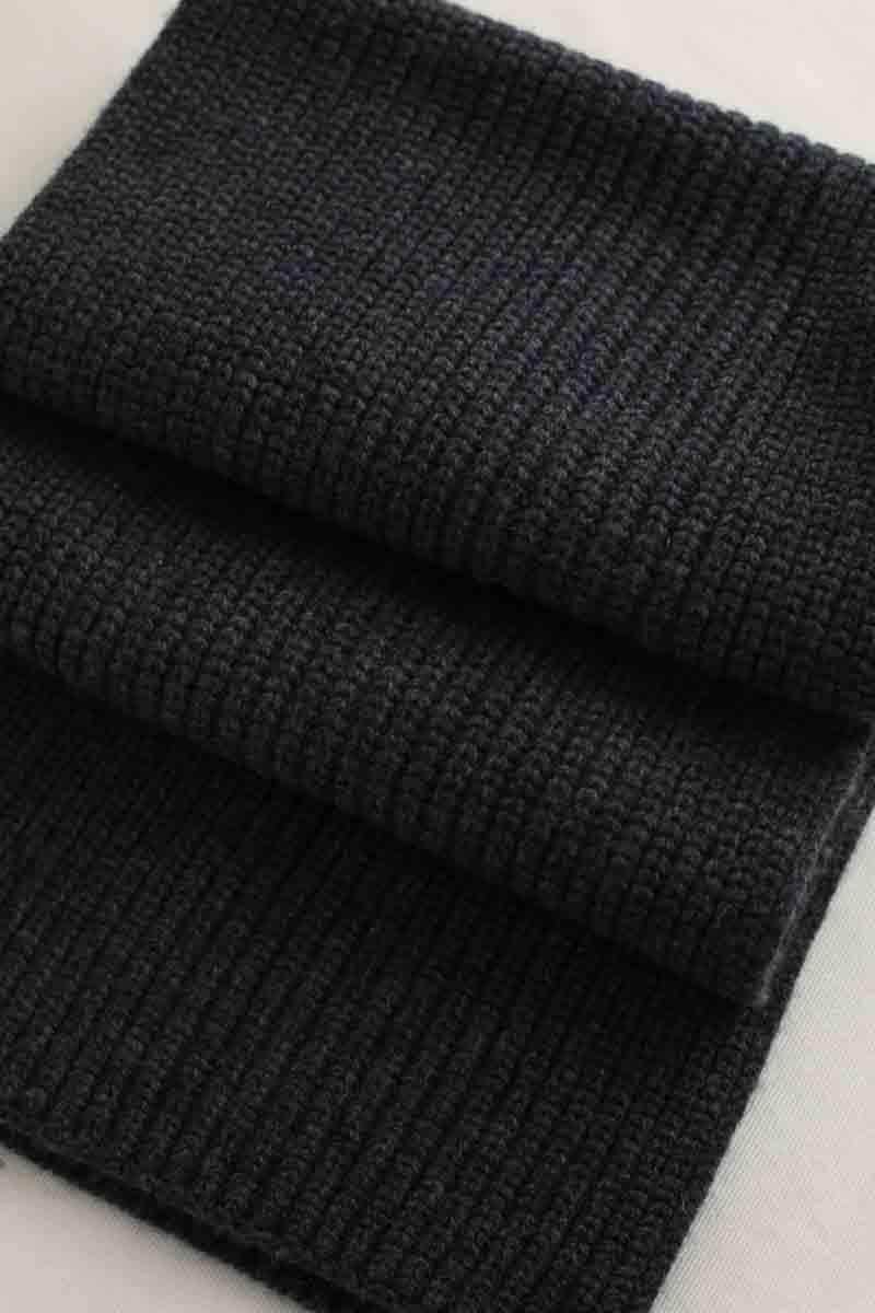 Écharpe Yves Salomon Anthracite en Laine