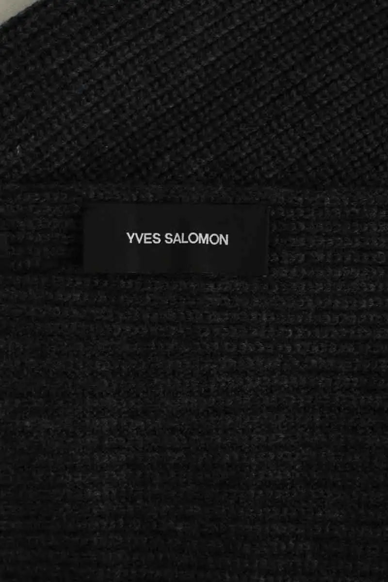 Écharpe Yves Salomon Anthracite en Laine