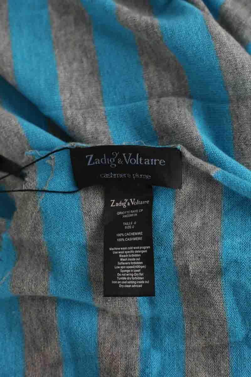 Écharpe Zadig & Voltaire Bleu en Cachemire