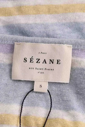 Top sans manche Sézane Bleu en Coton