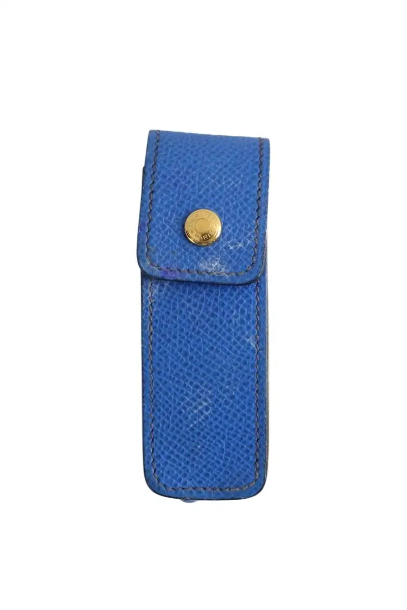 Ecrin pour rouge à lèvre Hermès Bleu en Cuir - Seconde Main