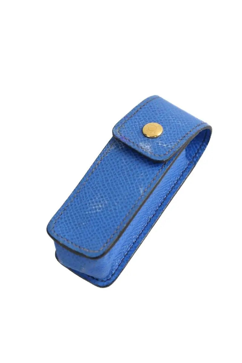 Ecrin pour rouge à lèvre Hermès Bleu en Cuir