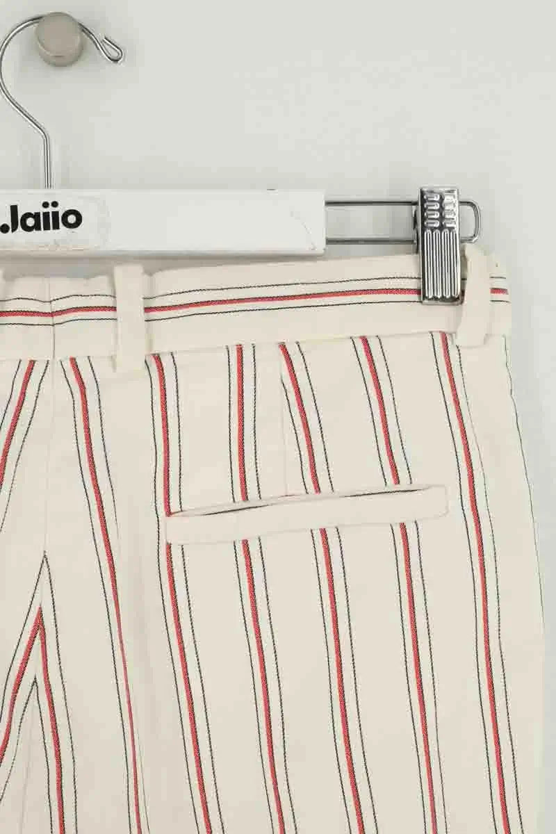 Pantalon droit Sandro Blanc en Coton