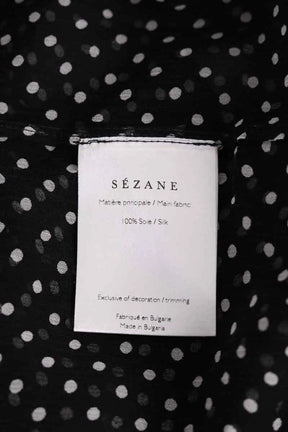 Blouse Sézane Noir en Soie