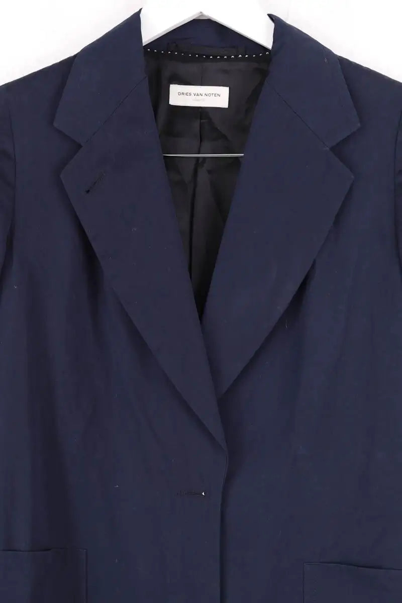 Trench-coat Dries Van Noten Bleu en Synthétique