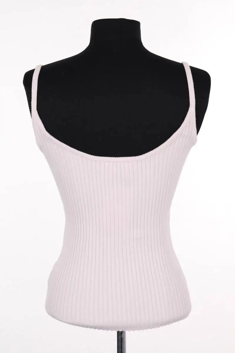 Top sans manche Courrèges Rose en Viscose