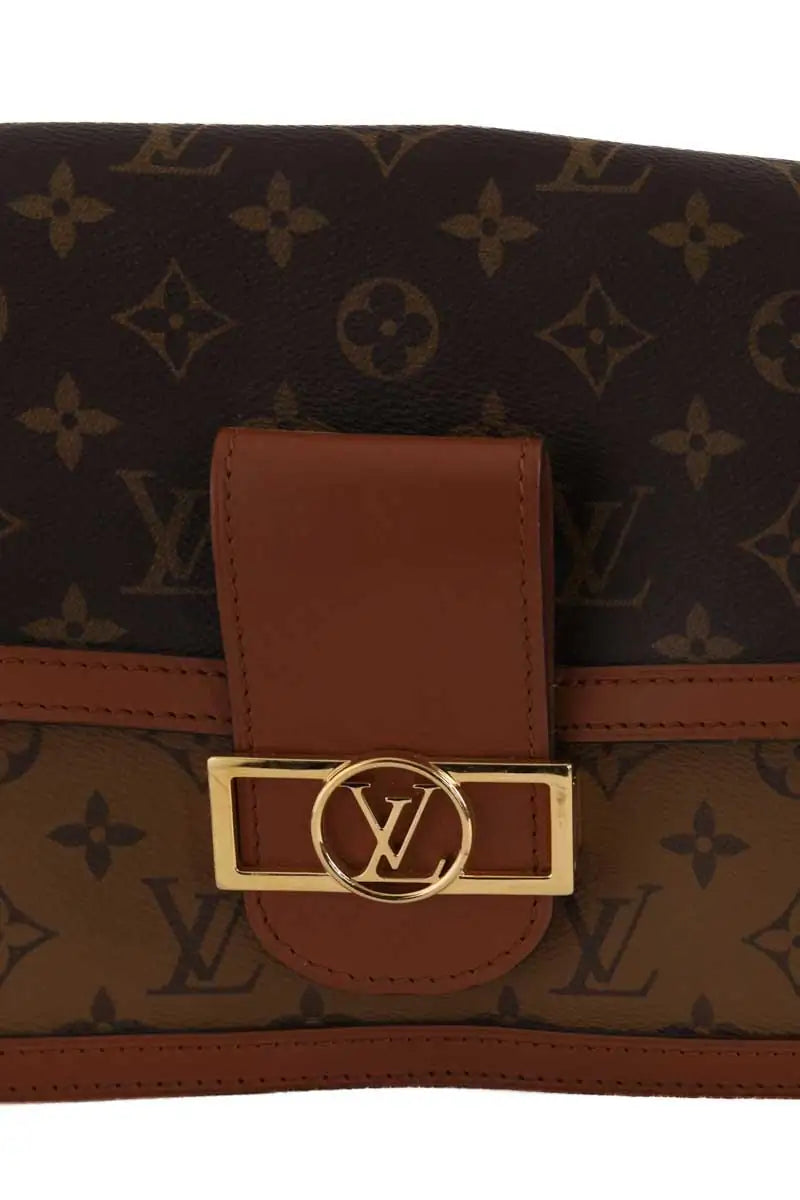 Sac à bandoulière Louis Vuitton Sac Dauphine MM Marron en Cuir