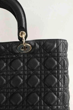 Sac à main Dior Lady Dior Noir en Cuir