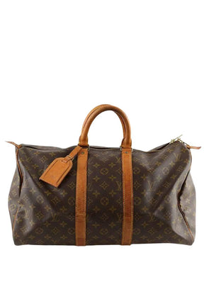 Sac de voyage Louis Vuitton Keepall Marron