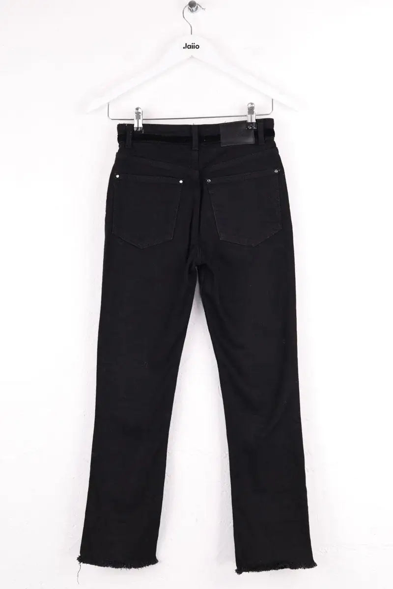 Jean droit Claudie Pierlot Noir en Coton - élasthanne