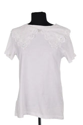 T-shirt Maje Blanc en Coton, taille S - Seconde Main