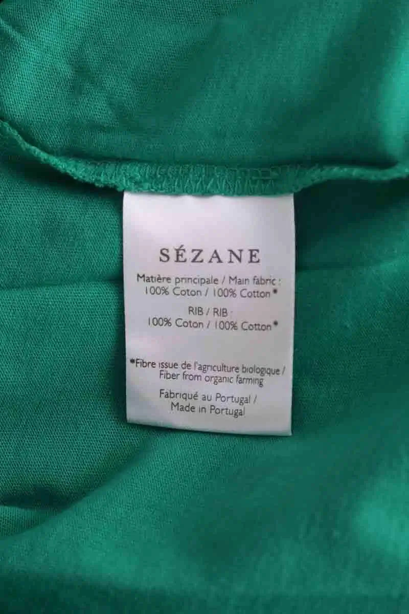 T-shirt Sézane Vert en Coton