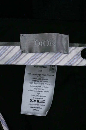 Pantalon droit Dior Bleu en Laine