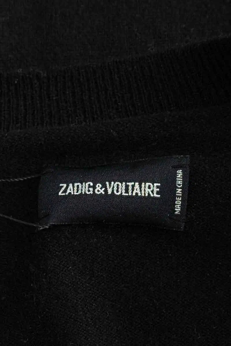 Pull col V Zadig & Voltaire Noir en Cachemire
