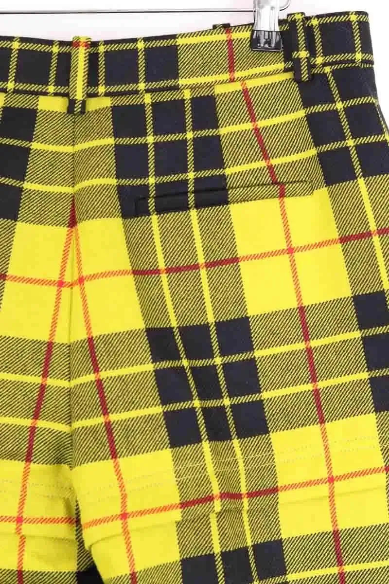 Pantalon droit Balenciaga Jaune en Laine