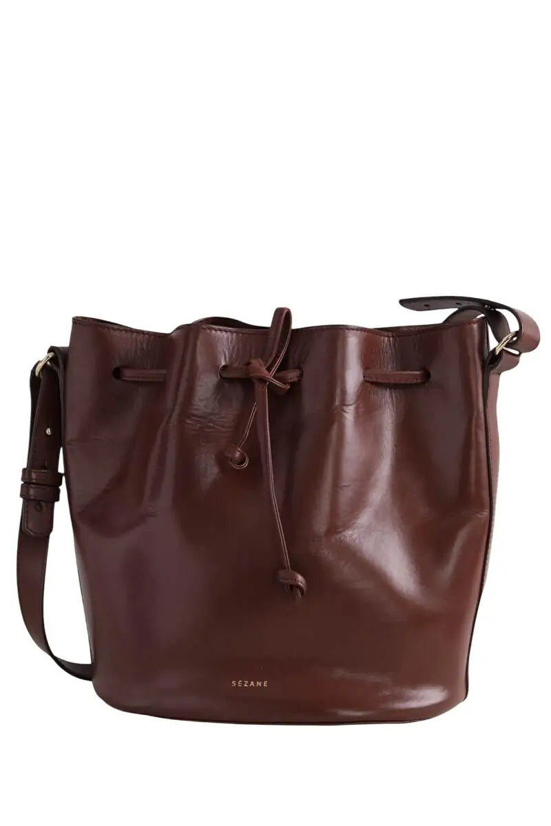 Sac porté épaule Sézane Marron en Cuir - Seconde Main