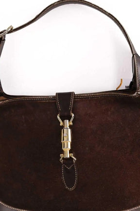 Sac porté épaule Gucci Jackie Marron en Daim