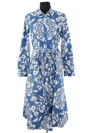 Robe Boden Bleu en Coton, taille S - Seconde Main