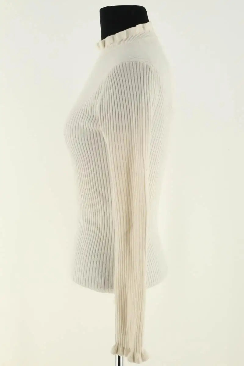 Pull Maje Blanc en Synthétique