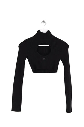 Top Courrèges Noir en Viscose, taille XS - Seconde Main