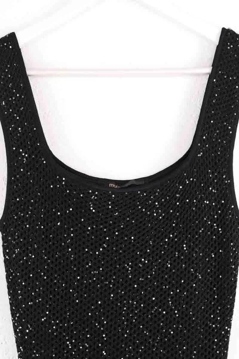 Robe Maje Noir en Synthétique