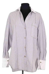 Chemise Sandro Bleu en Coton, taille XS - Seconde Main