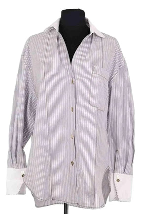 Chemise Sandro Bleu en Coton, taille XS - Seconde Main