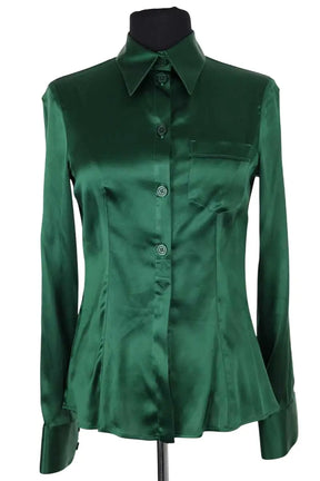 Blouse Emporio Armani Vert en Soie, taille XS - Seconde Main