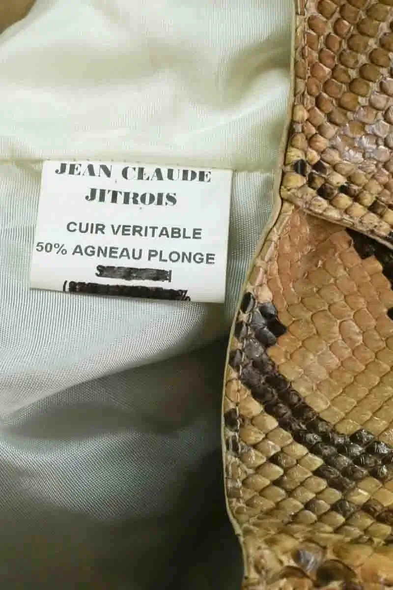 Ensemble python Jitrois Camel en Cuir