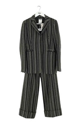 Ensemble tailleur rayé Ferre Noir en Laine, taille S - Seconde Main