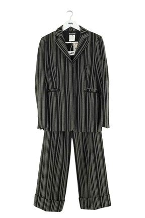 Ensemble tailleur rayé Ferre Noir en Laine, taille S - Seconde Main