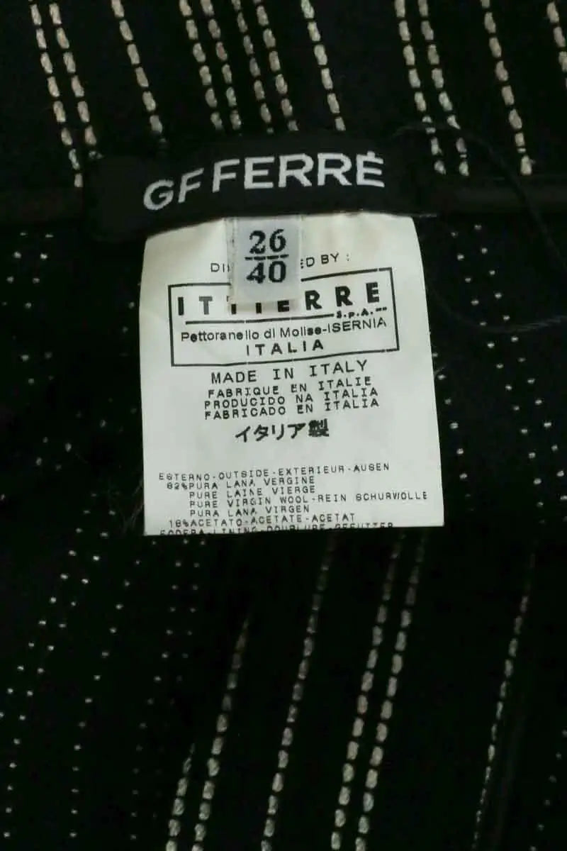 Ensemble tailleur rayé Ferre Noir en Laine