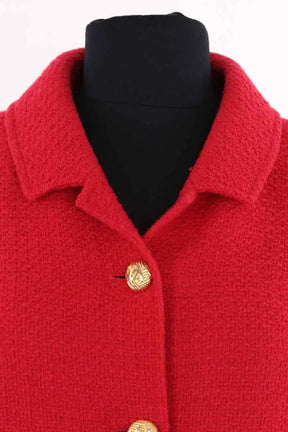 Ensemble veste et jupe Chanel Rouge en Tweed