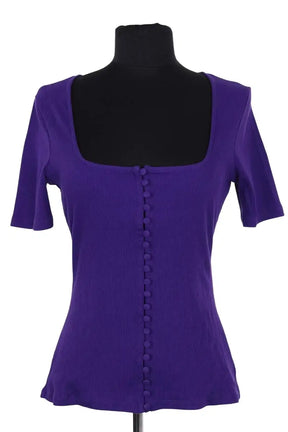 T-shirt Sézane Violet en Viscose, taille S - Seconde Main