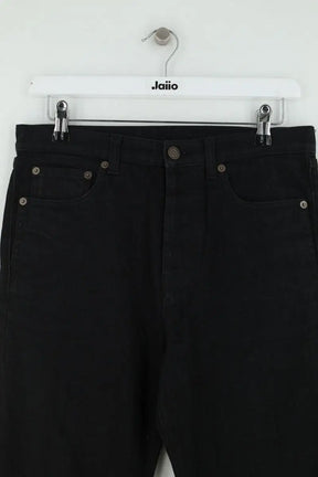 Jean droit Saint Laurent Noir en Coton