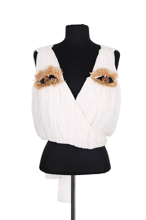 Top sans manche Other Brand Beige en Synthétique, taille XL - Seconde Main