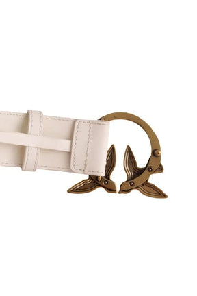 Ceinture en cuir Pinko Ecru en Cuir