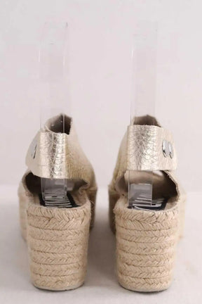Espadrilles Bimba y Lola Doré en Cuir