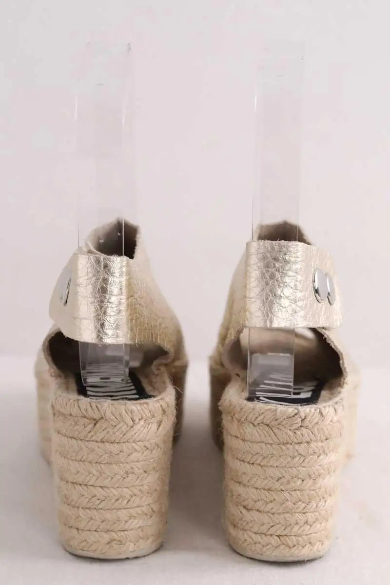 Espadrilles Bimba y Lola Doré en Cuir