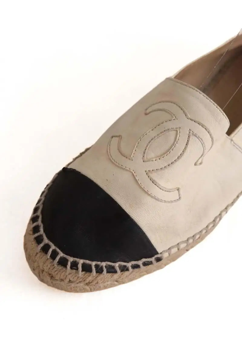 Espadrilles Chanel Beige en Cuir